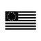 Betsy Ross Flag an Early Design of United States Flag Black and White Illustration