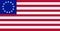 The Betsy Ross flag the United States of America.