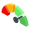 Better credit score icon, isometric style