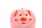 Better way to bank. Piggy bank symbol of money savings. Financial education. Piggy bank adorable pink pig close up