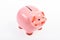 Better way to bank. Piggy bank symbol of money savings. Financial education. Piggy bank adorable pink pig close up