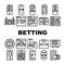 Betting On Gambling Collection Icons Set Vector