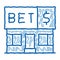 Betting Office Gambling doodle icon hand drawn illustration