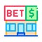 Betting Office Gambling Icon Vector Illustration