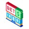 Betting Office Gambling isometric icon vector illustration