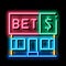 Betting Office Gambling neon glow icon illustration
