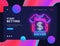Betting Sport neon creative website template design. Vector illustration Betting Sport concept for website and mobile