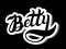 Betty. Woman`s name. Hand drawn lettering