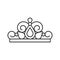 Beuauty pageant or princess crown, outline icon
