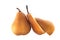 Beurre Bosc pear sliced in halves