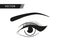 Beutiful eye vector icon. Eyeliner makeup