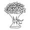 Beutiful flowers bouquet icon