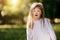 Beutiful happy child smiling outdoors