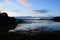 Beutiful Silhoeutted Loch Dunvegan in Scotland