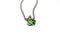 Beutiful silver necklace with green malachite gem. Jewellery.