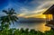 Beutifull sunset from Batam Island Indonesia