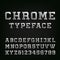 Beveled Chrome Alphabet Vector Font.