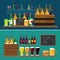 Beverage and beer flat design banner