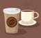 Beverage coffee cup paper portable hot
