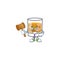 Beverage cold whiskey cartoon character isolated judge.