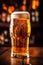 beverage foam glass gold lager drink alcohol pint beer pub. Generative AI.