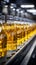 Beverage production line filling glass bottles with refreshing apple and pineapple juice