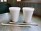 Beverage soft drink and drinking straw styrofoam plastic cup at a restaurant diner bar