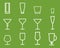Beverage vector thin line symbol icon. Cocktails