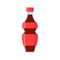 Beverages bottles, soda, lemon or orange and water. Snack vector illustration