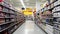 Beverages corridor in Walmart store