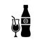 Beverages, drink, beach icon. Black vector graphics