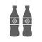Beverages, drink icon. Gray vector graphics