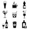 Beverages icons set