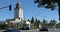 Beverly Hills Civic Center barricaded and guarded on Inauguration Day