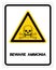 Beware Ammonia Symbol Sign, Vector Illustration, Isolate On White Background Label .EPS10