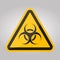 Beware Biological Hazard Symbol Isolate On White Background,Vector Illustration EPS.10