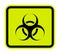 Beware Biological Hazard Symbol Isolate On White Background,Vector Illustration EPS.10