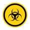 Beware Biological Hazard Symbol Isolate On White Background,Vector Illustration EPS.10