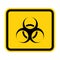 Beware Biological Hazard Symbol Isolate On White Background,Vector Illustration EPS.10