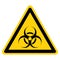 Beware Biological Hazard Symbol, Vector Illustration, Isolate On White Background Label. EPS10
