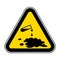 Beware Chemical Spill Symbol Sign Isolate On White Background,Vector Illustration EPS.10