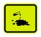 Beware Chemical Spill Symbol Sign Isolate On White Background,Vector Illustration EPS.10