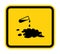 Beware Chemical Spill Symbol Sign Isolate On White Background,Vector Illustration EPS.10