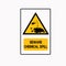 Beware Chemical Spill Symbol Sign ,Vector Illustration, Isolate On White Background Label