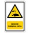 Beware Chemical Spill Symbol Sign ,Vector Illustration, Isolate On White Background Label .EPS10