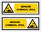 Beware Chemical Spill Symbol Sign ,Vector Illustration, Isolate On White Background Label .EPS10