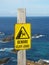 Beware of Cliff Edge Sign