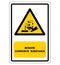 Beware Corrosive Substance Symbol ,Vector Illustration, Isolate On White Background Label. EPS10
