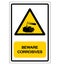 Beware Corrosives Symbol, Vector Illustration, Isolate On White Background Label. EPS10