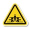 Beware Crushing Symbol Sign Isolate On White Background,Vector Illustration EPS.10